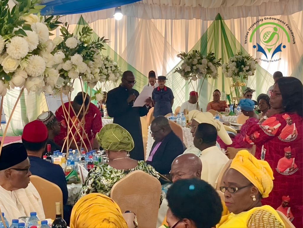 CEO, Fr. Dr. Richard Gokum giving his speech