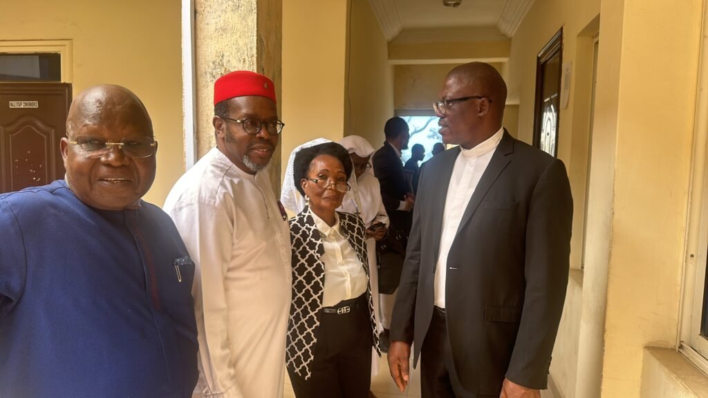 Memeber of the Board of Trustees outside the VUEF PDO office during the lunching